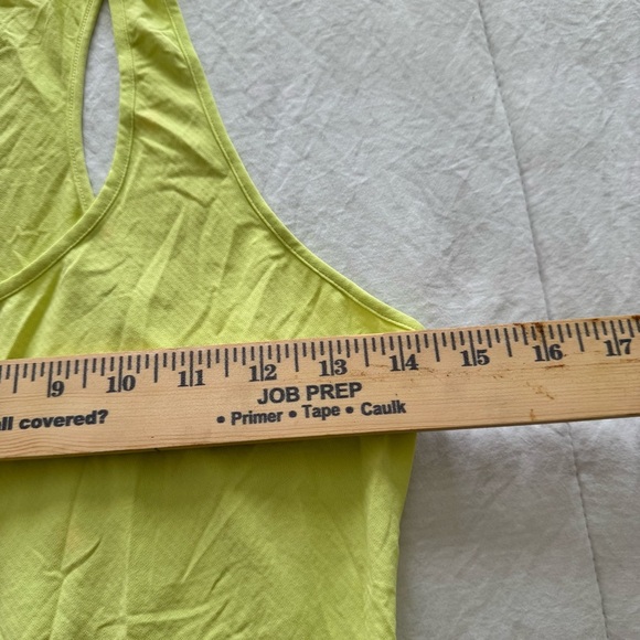 Track & Field Neon Yellow Tank Top Brazilian Sports Running Fitness Women Size L - Picture 8 of 9